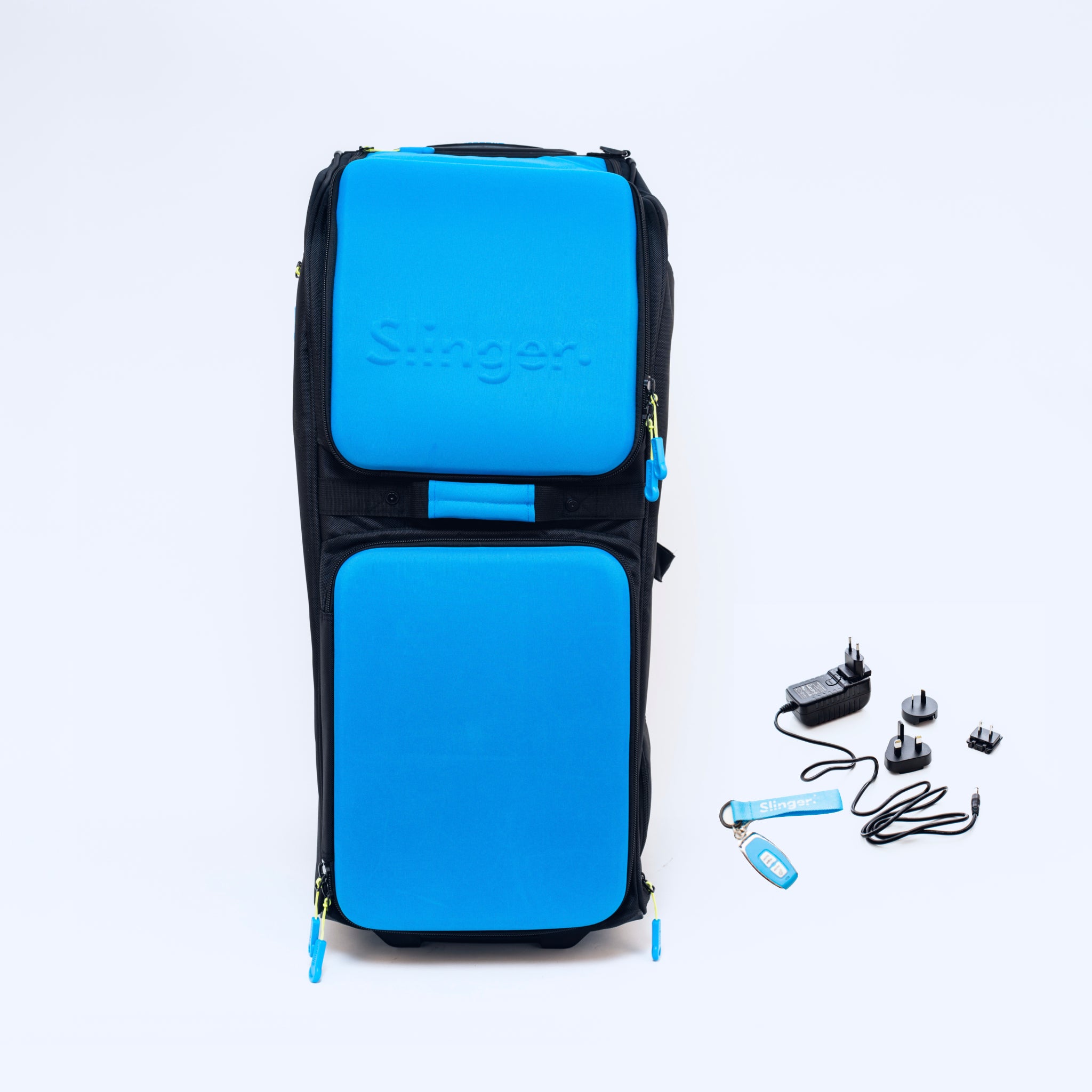 Slinger Tennis Launcher bag and accessories